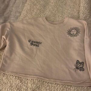 Hollister Cropped Sweater Size S Tan Color